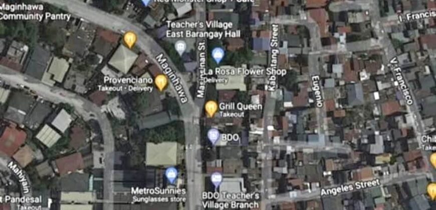 Commercial Lot with old House for Sale in Maginhawa, Quezon City